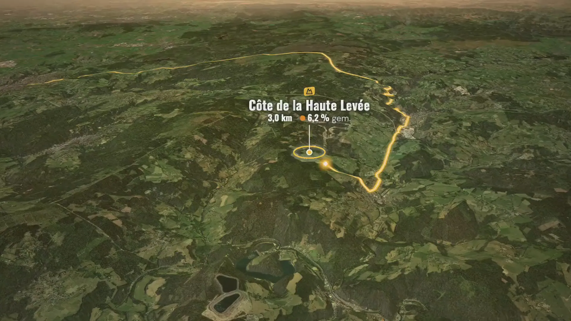 3D-flyover van La Fagnarde: de camera volgt de route in luchtbeeld over de Hoge Venen.